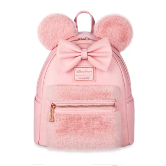 HKDS-Minnie Mouse Loungefly Mini Backpack “Piglet Pink” NWT - Picture 5 of 8